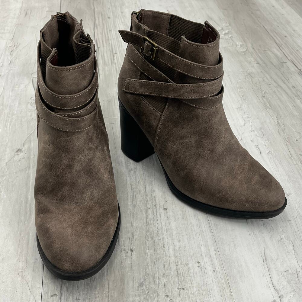 Dream Pairs Chicago Chunky High Heel Ankle Boots Close Toe Booties Shoes 7.5